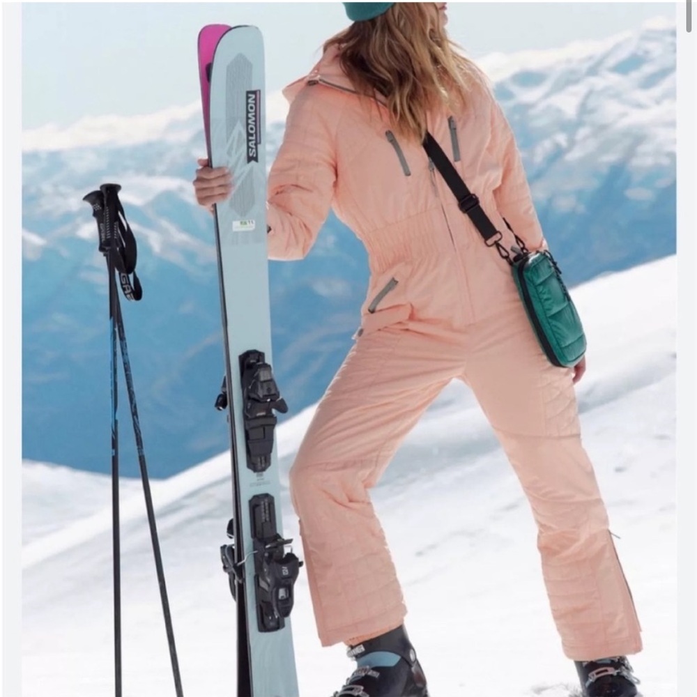Free People Orange Jumpsuit Insulated Weather-Resistant